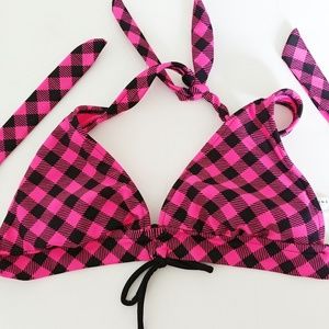 Arizona medium bikini top pink and black nwt